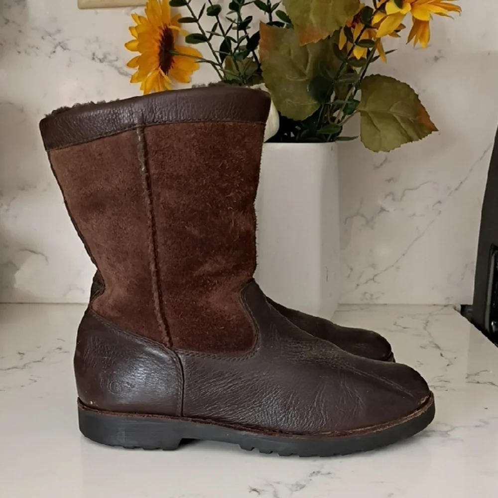 UGG LEATHER AND SUEDE BOOTS FOR KIDS
